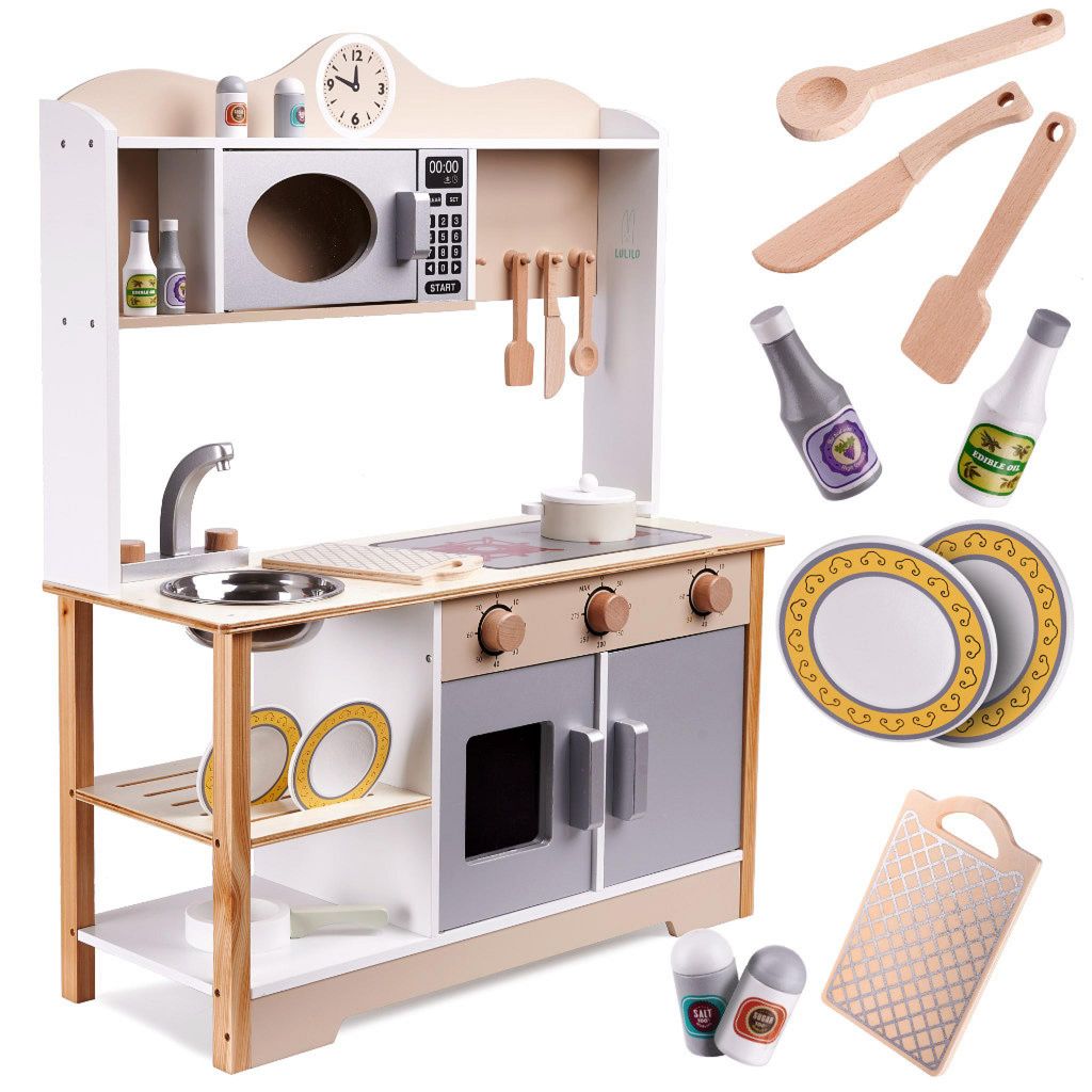 Aga Kinderküche aus Holz MDF KUKETO + Zubehör