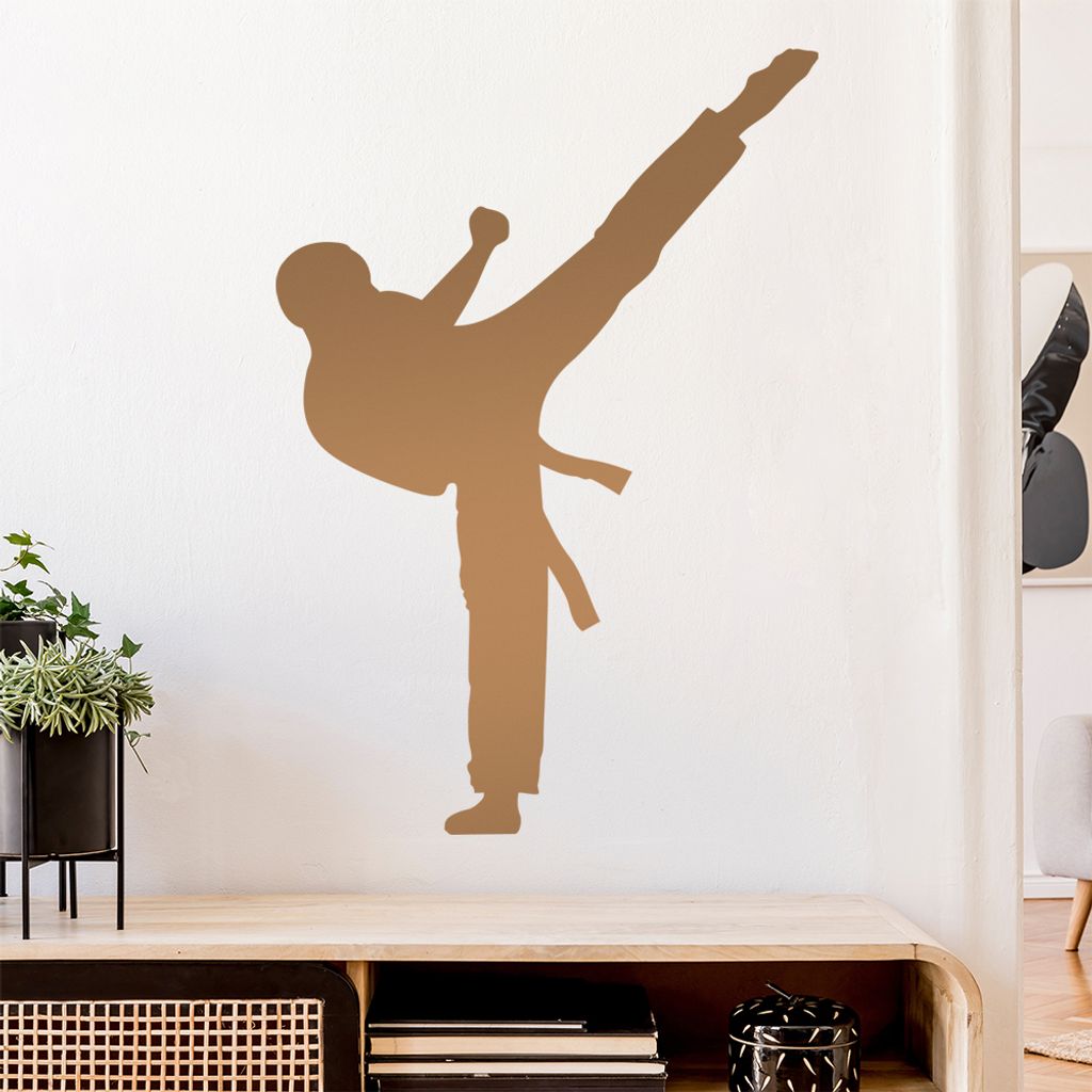 Karate Kampfsport Kämpfer Wandtattoo Wandaufkleber Wall Sticker - Dekoration, Küche, Wohnzimmer, Schlafzimmer, Badezimmer