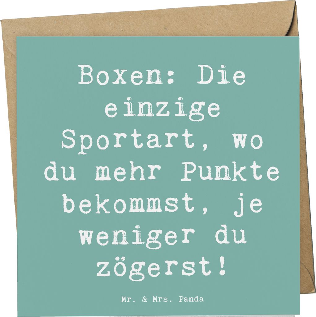 Mr. & Mrs. Panda Glückwunschkarte Spruch Boxen Schnell Entscheiden - Meeresbrise - Geschenk, Klappkarte, Boxhandschuhe, anlasskarte, Kontrahenten,...