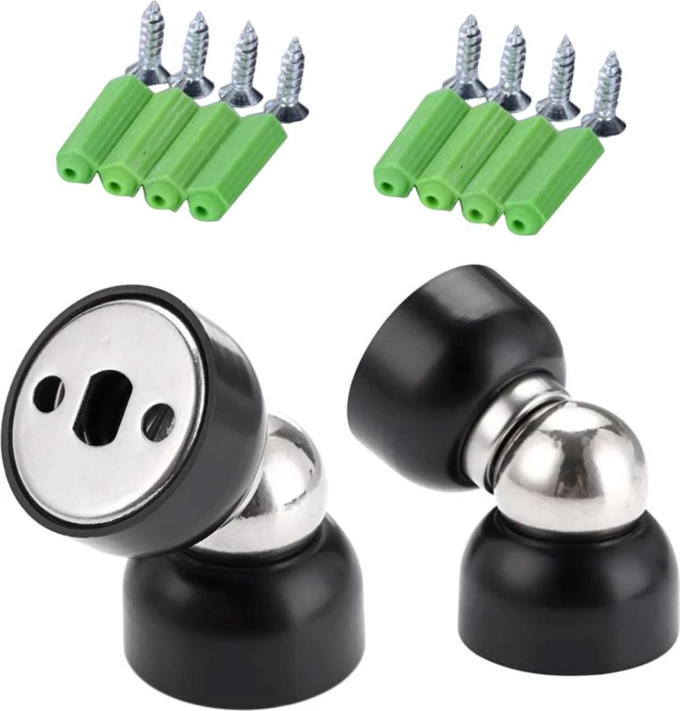 2er-Pack leistungsstarke magnetische Türstopper – Mini-Türstopper aus Edelstahl mit Schrauben, robuste magnetische Türstopper für Schlafzimme...