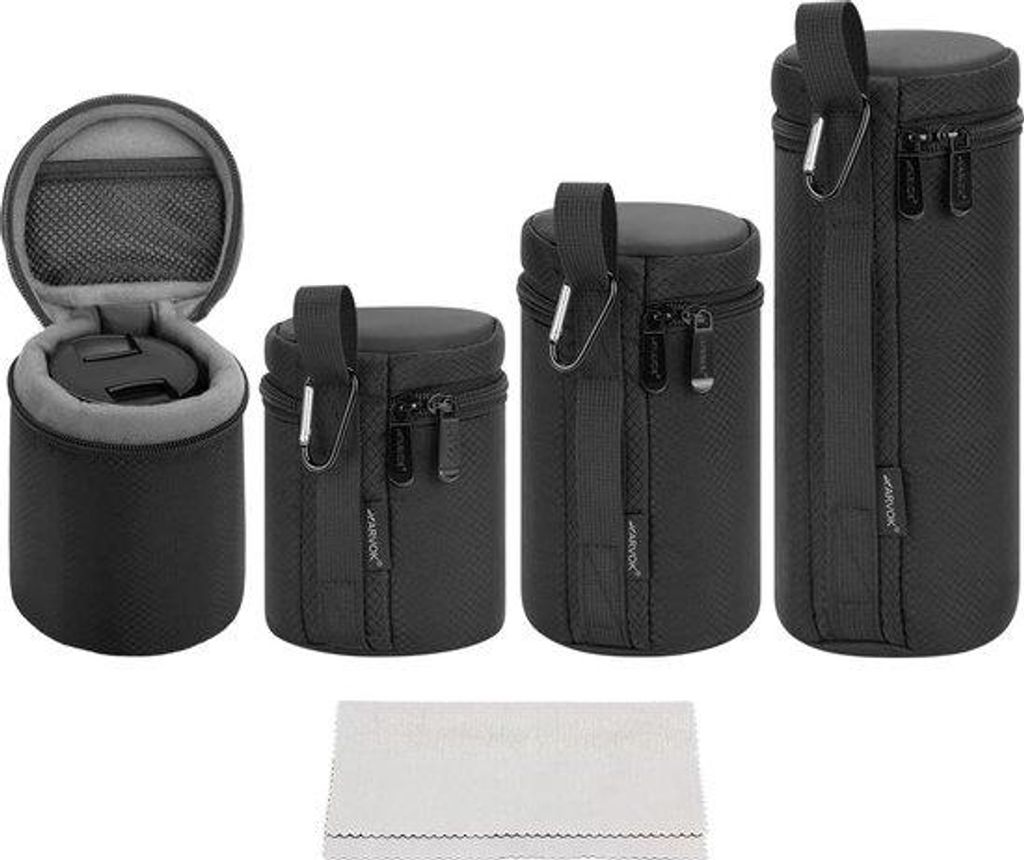 Wassersicheres DSLR-Kamera-Set aus Neopren, 4-teilig, schwarz, robuste Kameraumhüllung, 15 mm dick, unzerbrechlich und tauchfest.