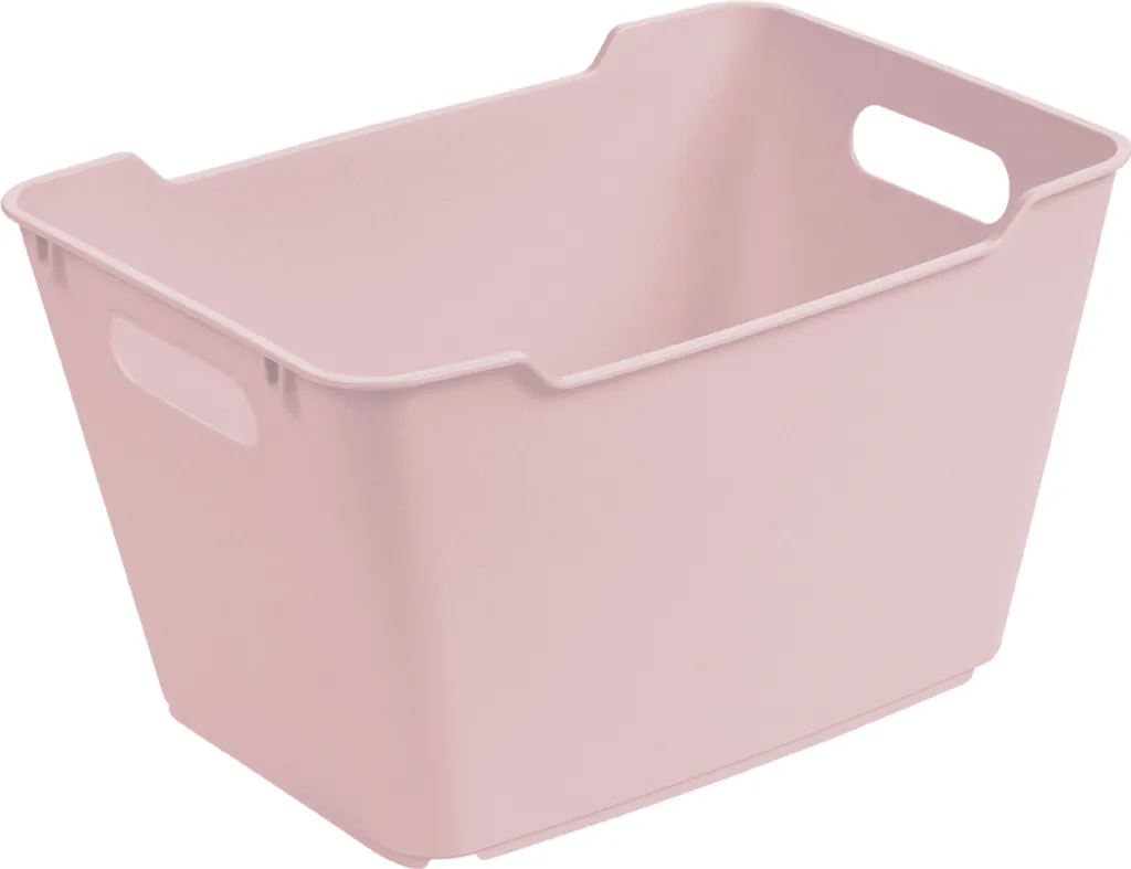 Bac de rangement en plastique 6L rose nordique design par keeeper