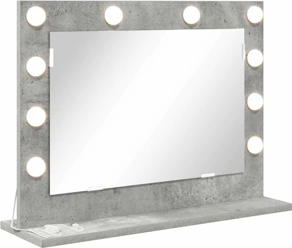 Specchio Rettangolare Grigio Cemento 60x45 cm | Arredo Bagno Moderno