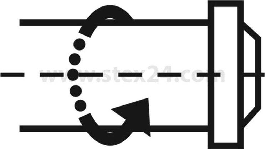 Georg Schlegel Bezeichnungsschild Grafik-Symbol Drehbewegung Welle links weiß - 1 Stück