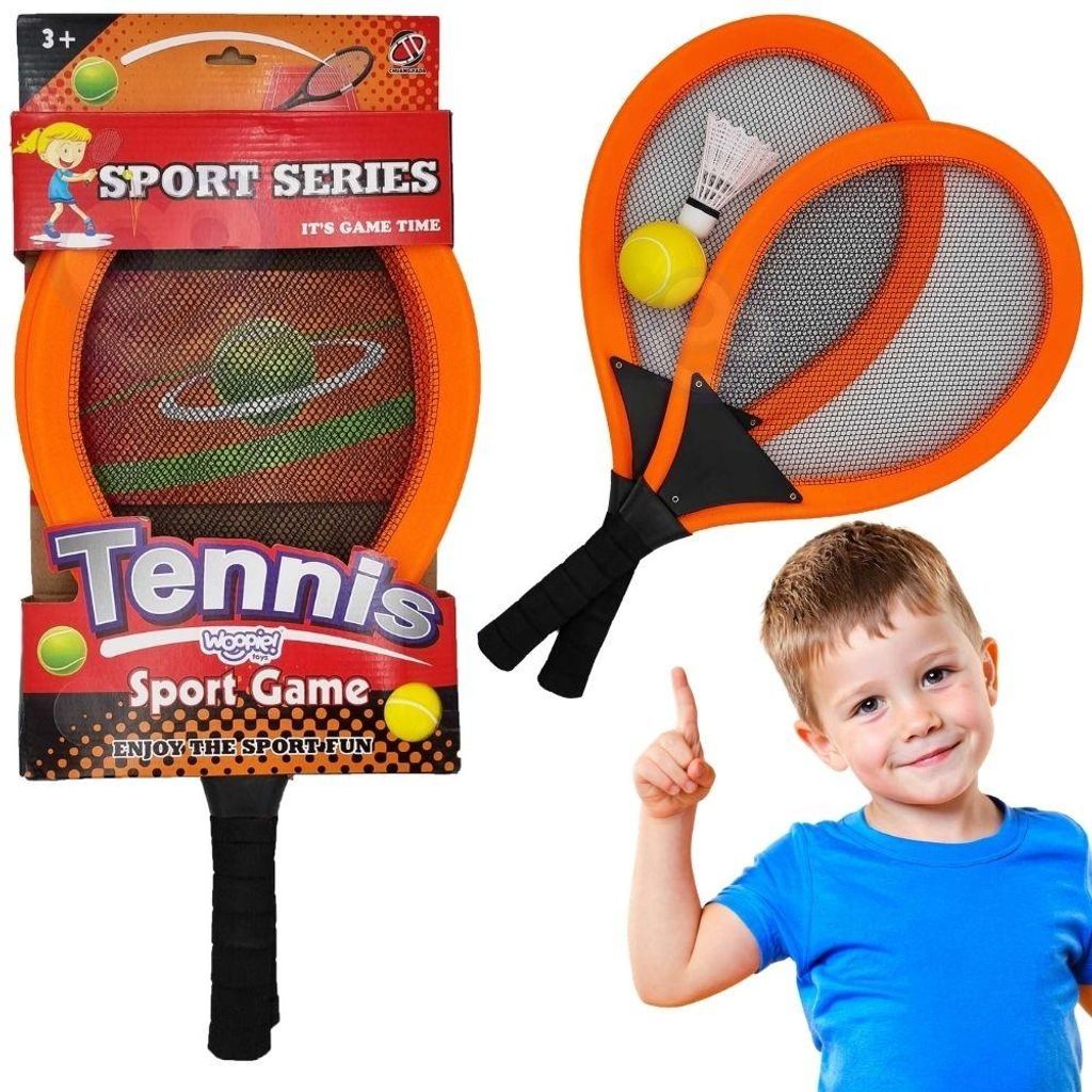 WOOPIE Große Tennisschläger für Kinder, Badminton-Set + Produktbild 