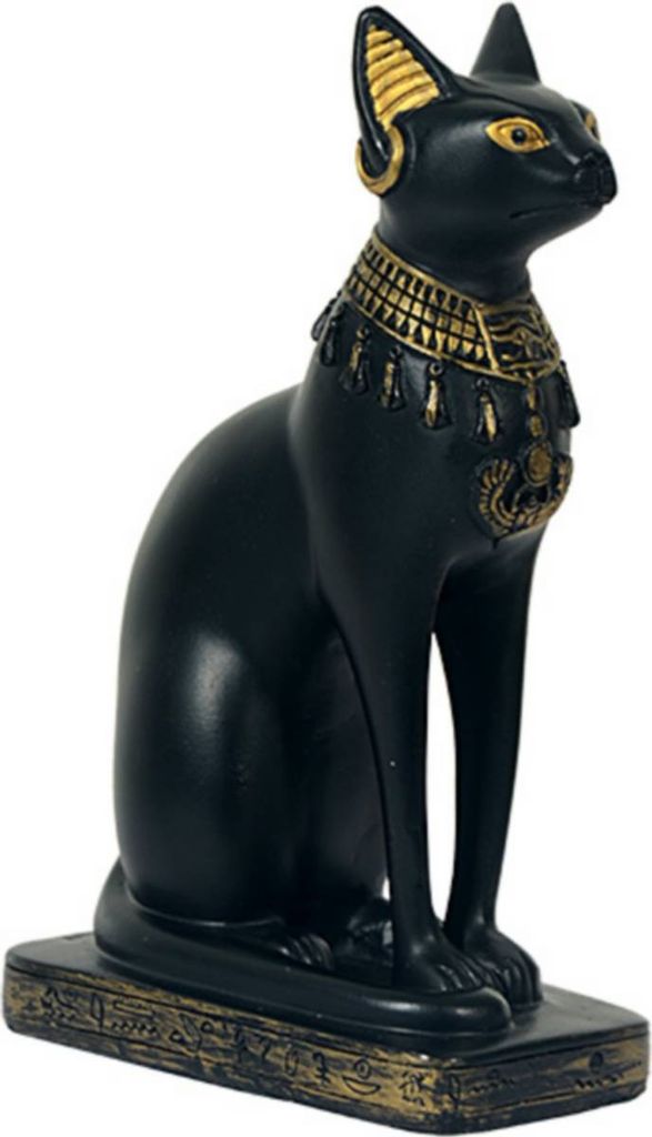 Hockende ägyptische Katzen Göttin Bastet 13,5cm