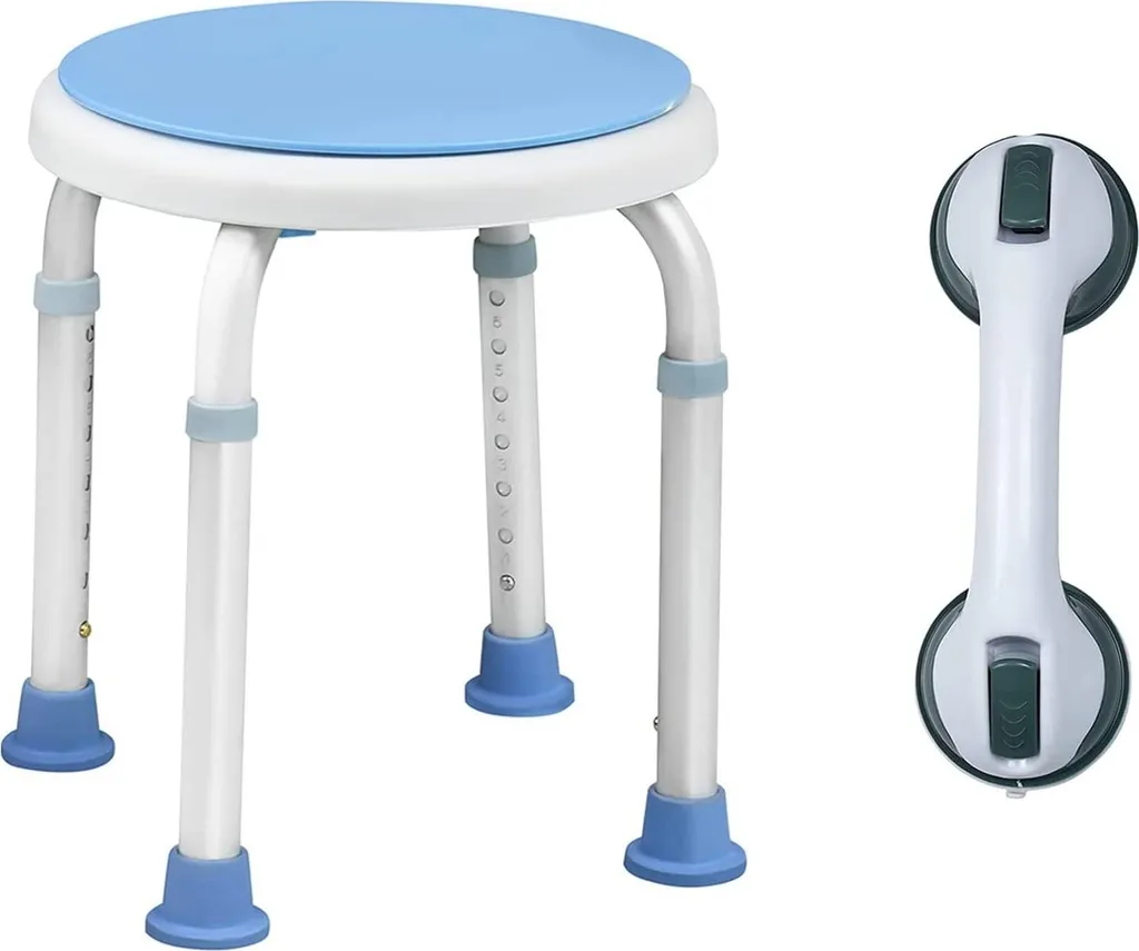 Tabouret de salle de bain antidérapant YUENFONG pour douche sécurisée