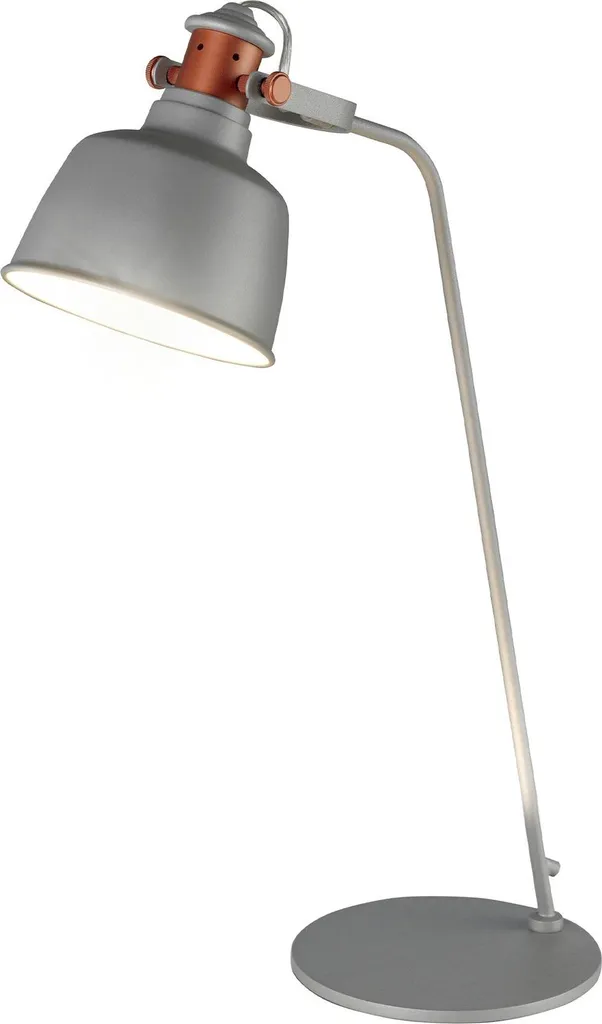 Angel Cerdá 8033 Lampe de Table Design en Acier Gris et Bronze Élégante