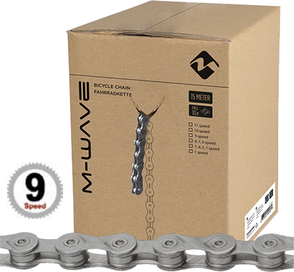 M-Wellenkette 9 Geschwindigkeit 1 2x11 128, grau. 15 m auf Produktbild 