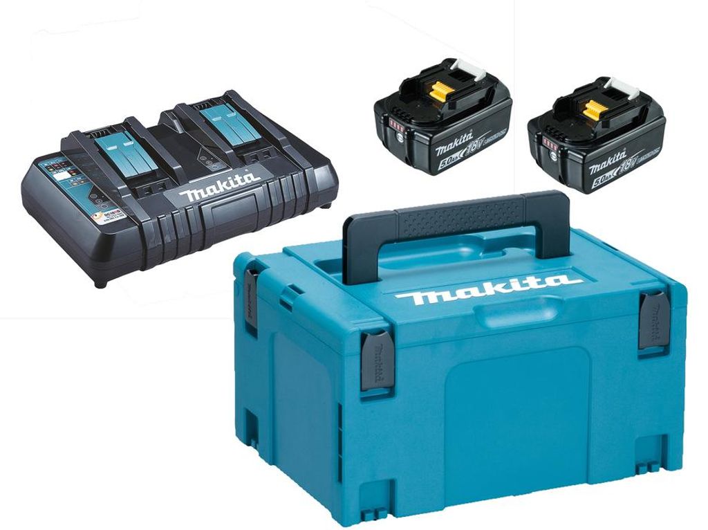Pack énergie 18V de 2 batteries BL1850B 5Ah en coffret Image du produit 
