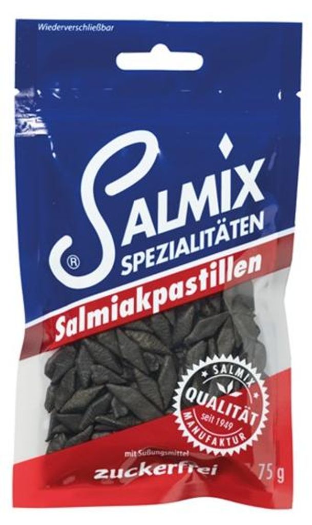 SALMIX zuckerfrei Salmiakpastillen, 75 g Pastillen