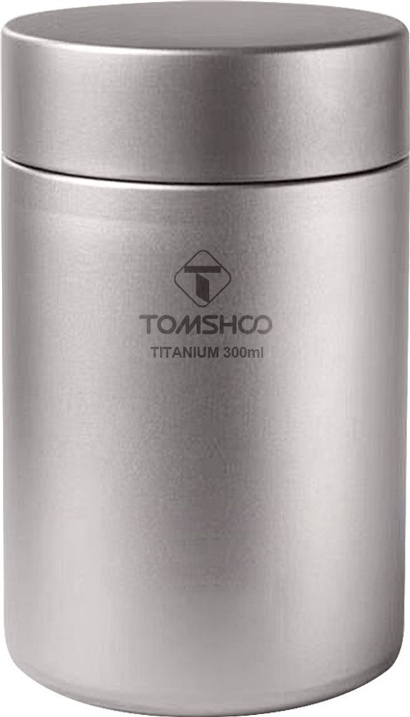 TOMSHOO Reise-Teedose aus reinem Titan, Kaffee-Aufbewahrungsdose, Mini-Teebox-Aufbewahrungsdose, versiegelte Dose 300 ml