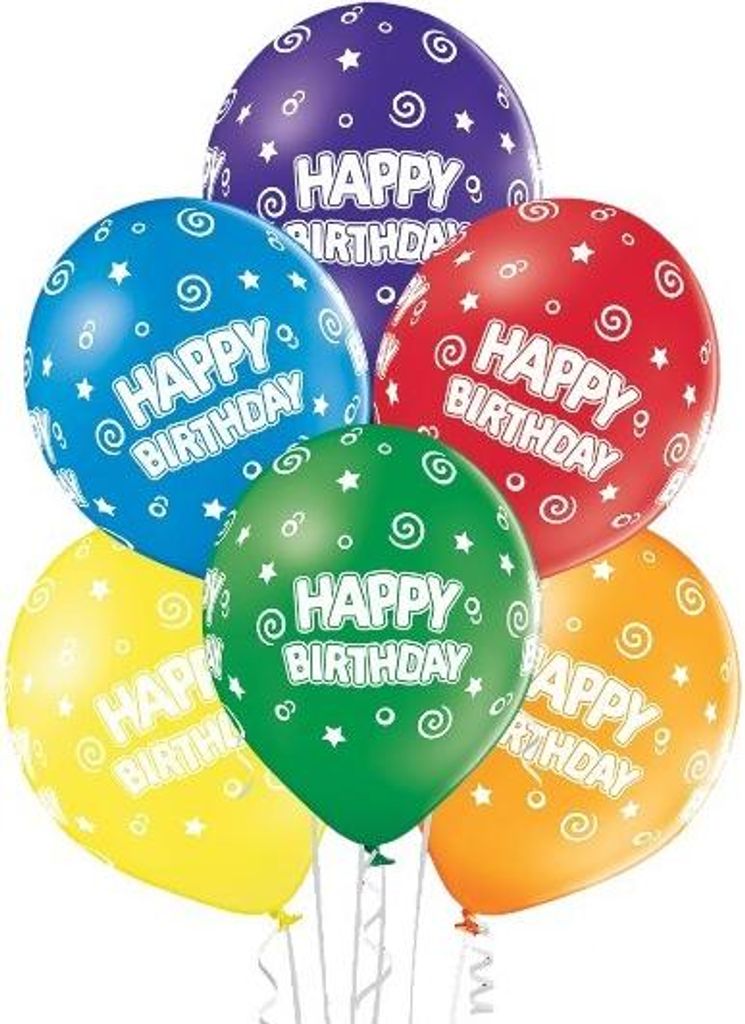 Luftballons Happy Birthday Latex bunt 10 Stück Produktbild 