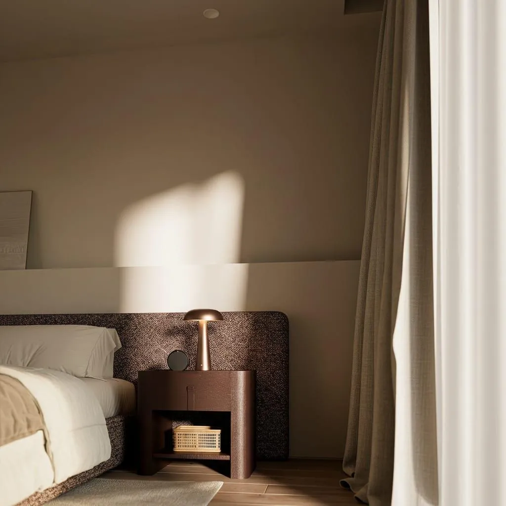 Lampe de table LED 2,5W sans fil rechargeable avec variateur intégré café - 2