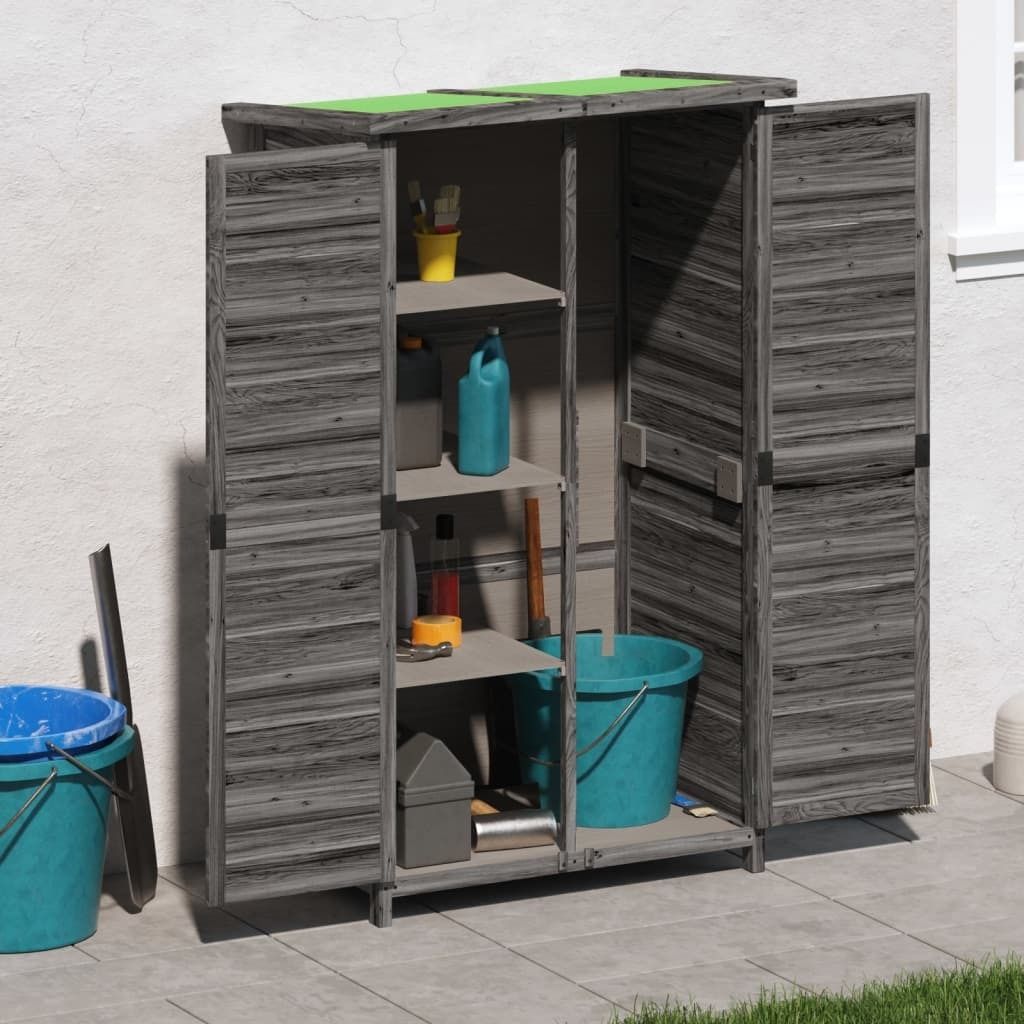 "im Sonderangebot"Geräteschuppen - elegantes Design - Geräteschuppen/Gartenschrank - Grau 83x57x140cm Massivholz Kiefer Promotion703833 - Geräte...