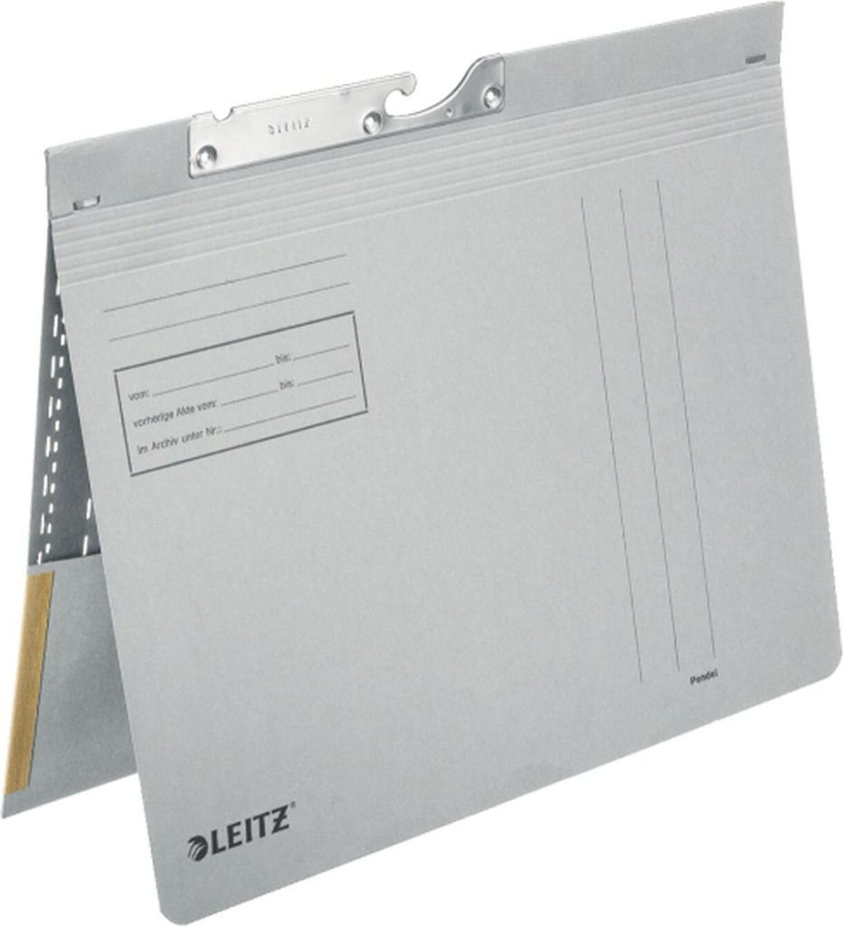 LEITZ Pendelhefter, mit Tasche, A4, grau - für den Markt: D Produktbild 