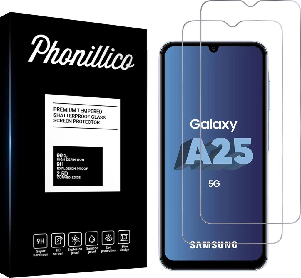 Verre trempé pour Samsung Galaxy A25 5G [2 pièces] Film de Image du produit 