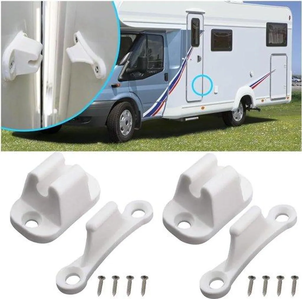 Bloque Porte de Caravane en Nylon Robuste, Fixation en T Anti-Vibration