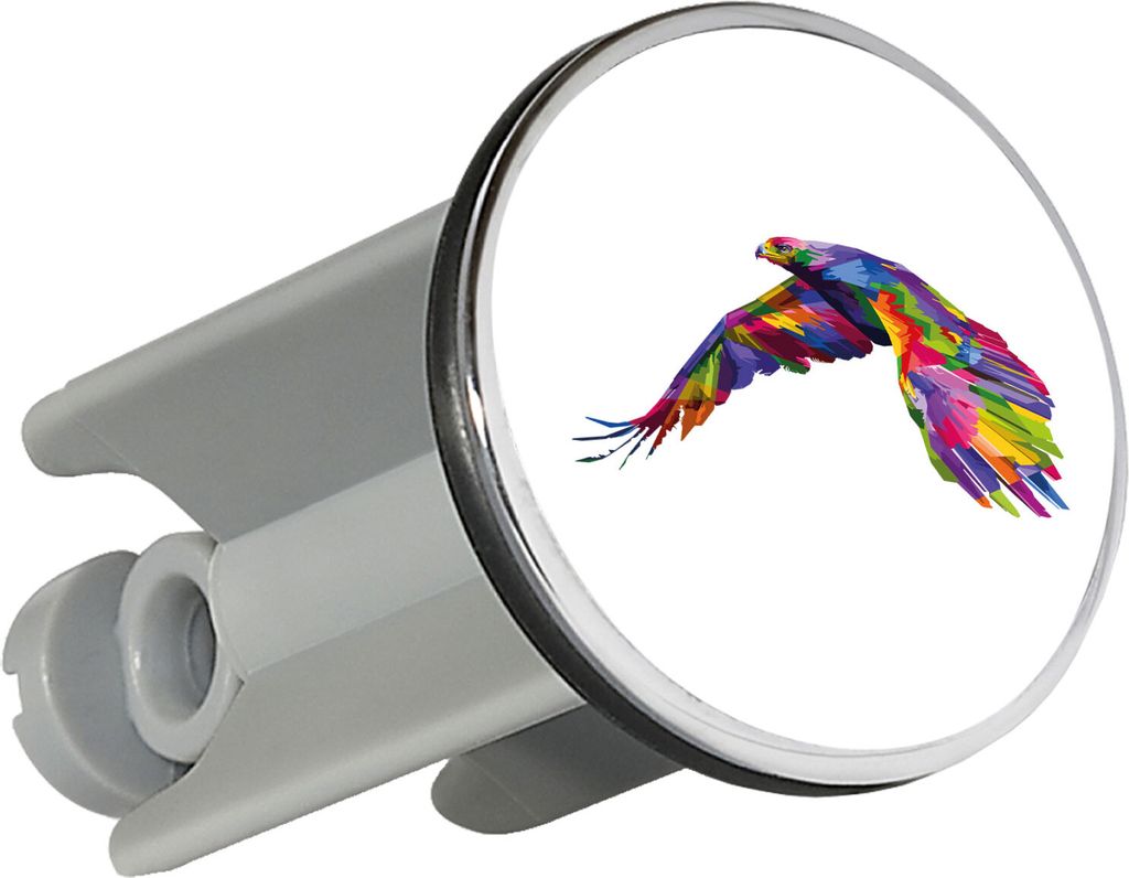 Huuraa Waschbeckenstöpsel Adler Colorful 4cm höhenverstellbar Abflussstopfen Geschenkidee