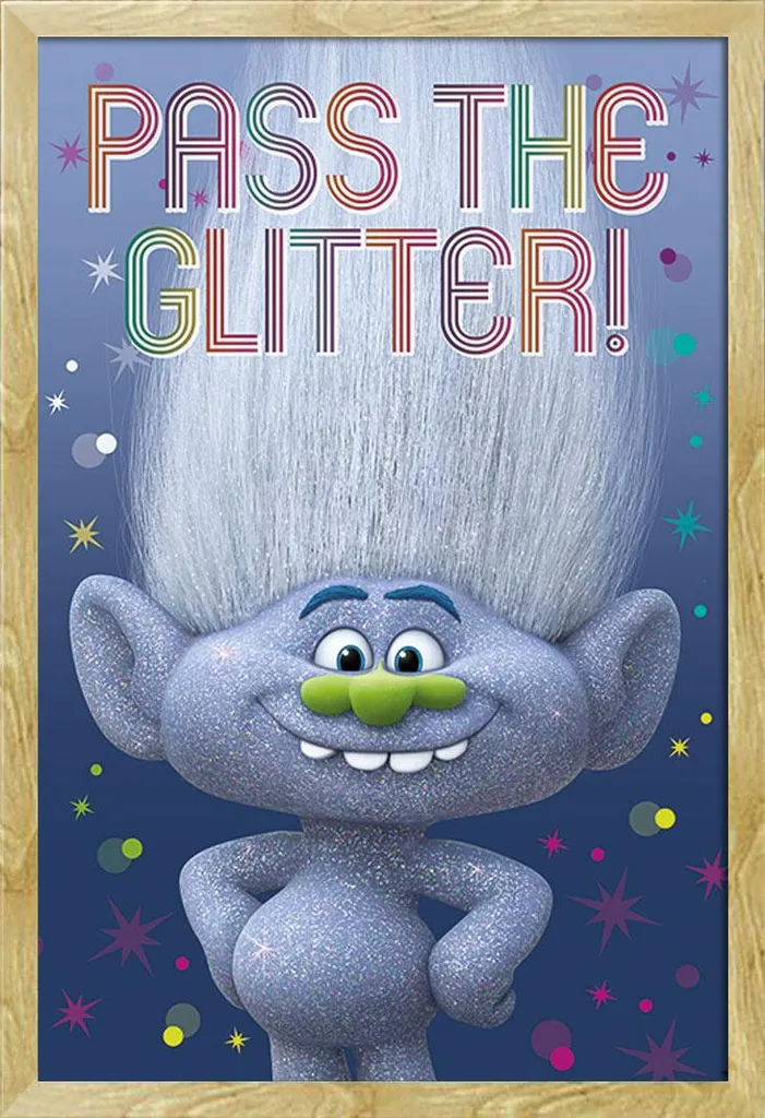 Déco Murale Trolls Guy Diamant Cadre Shinsuke Hêtre pour Chambre Enfant