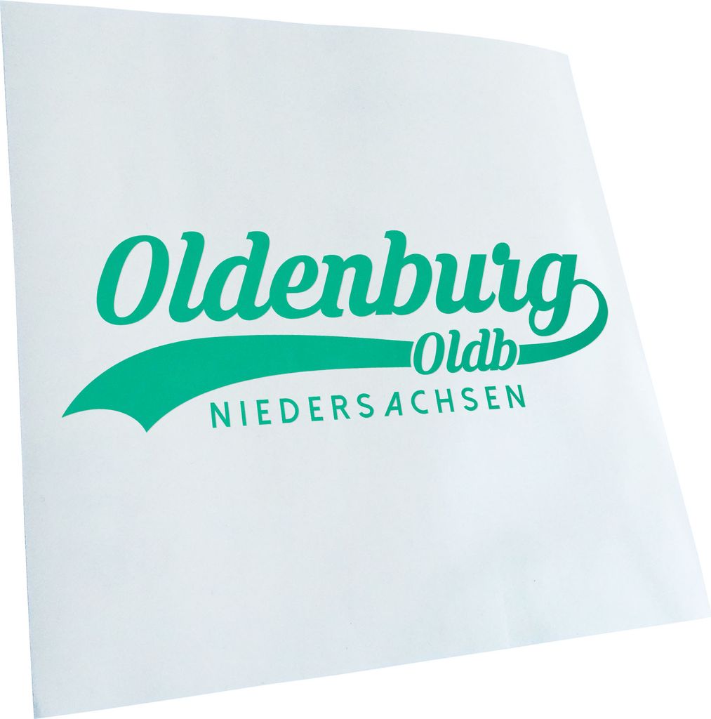 Kiwistar - Autoaufkleber - Oldenburg Niedersachsen - Türkis - 50x16cm - Aufkleber für Auto, Laptop, Fahrrad, LKW, Motorrad mehrfarbig JDM Decal R...