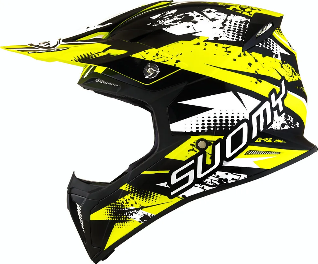 Casque Motocross Suomy X-Wing Gap Jaune Noir Blanc - Taille XL Homme