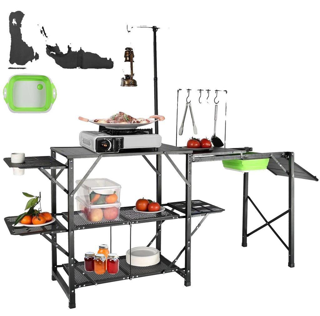 VEVOR Campingküche Tisch, einteilige faltbare tragbare Produktbild 