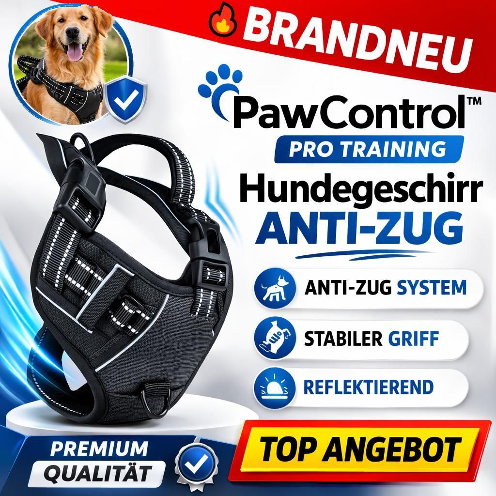 PawControl Anti-Zug Hundegeschirr Anti-Zieh-Geschirr Trainingsgeschirr m. Griff: L