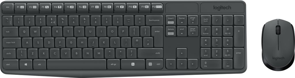 Logitech Wireless Keyboard+Mouse MK235 black retail Immagine del prodotto 