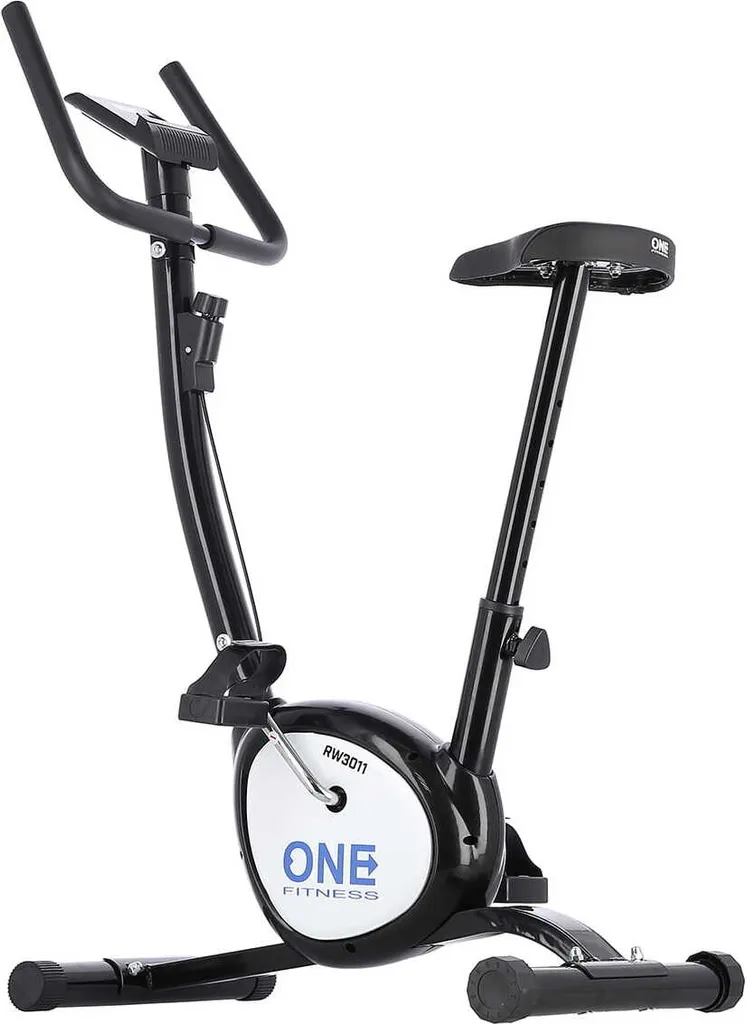 Vélo d'exercice mécanique ONE Fitness RW3011 noir pour cardio à domicile