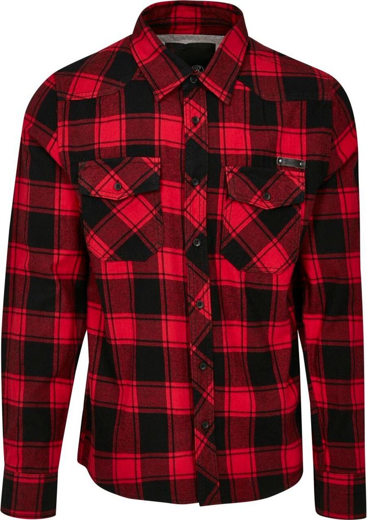 Brandit Karo Langarm-Shirt Größe XL Farbe Rot/Schwarz Produktbild 