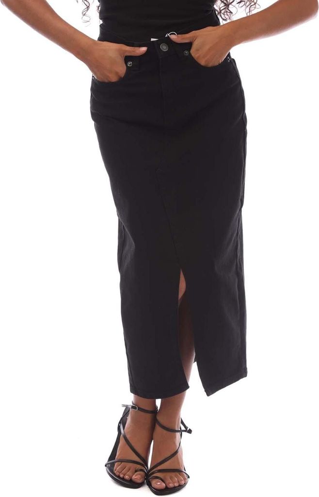 Only - "Siri" Midirock für Damen Denim GT5971 (36 DE) (Schwarz)