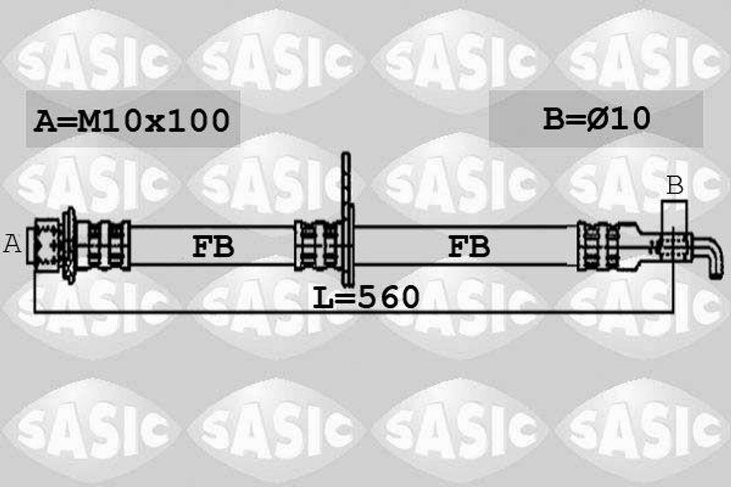 SASIC 6600038 Bremsschlauch OE 4806G3 kompatibel mit 607