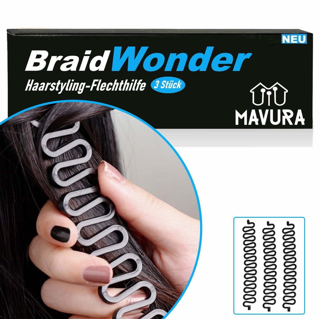 BraidWonder Flechtwunder Stylinghilfe Flechthilfe Produktbild 