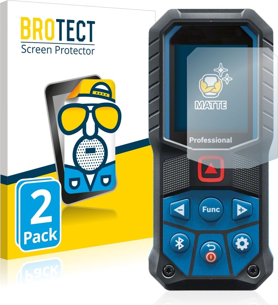 2x BROTECT Schutzfolie für Bosch GLM 50-27 C/ 50-25 G Displayschutz Displayschutzfolie Folie Matt Entspiegelungsfolie