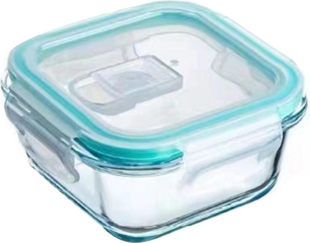 Lunchbox aus Glas, Bento-Box, unterteilte Behälter zur Essenszubereitung mit Deckel, stapelbar, wiederverwendbar, Vorratsbehälter für Lebensmittel