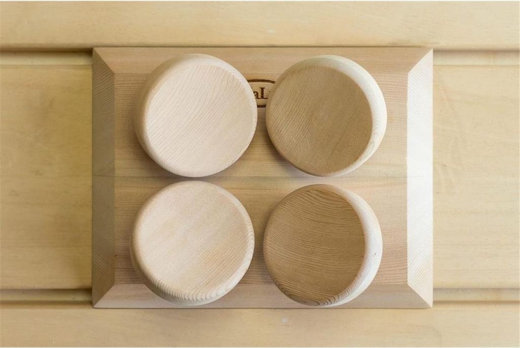 HaLu ergonomiczna sauna z zagÅ‚ówkiem prostokÄ...tna: - Czerwony cedr