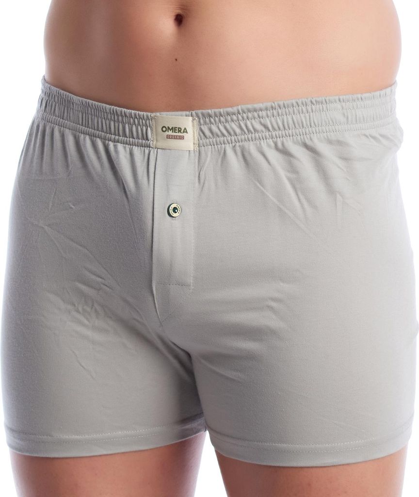 Omera Organic Herren-Boxershorts aus Baumwolle mit Knopf, Modell 2012