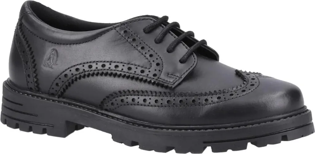 Hush Puppies Maxine Chaussures d'École en Cuir Noir FS11975 Taille 23 EU