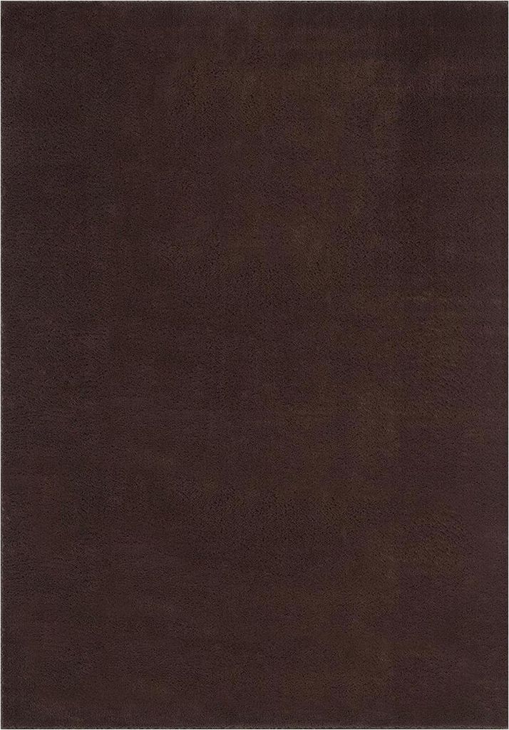 Hochflorteppich - 120 x 160 cm - Braun - rutschhemmend