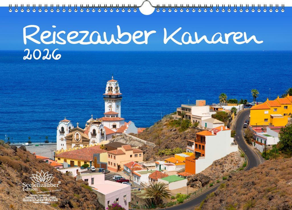 Reisezauber Kanaren DIN A3 Kalender für 2026 Urlaub Strand Spanien - Seelenzauber