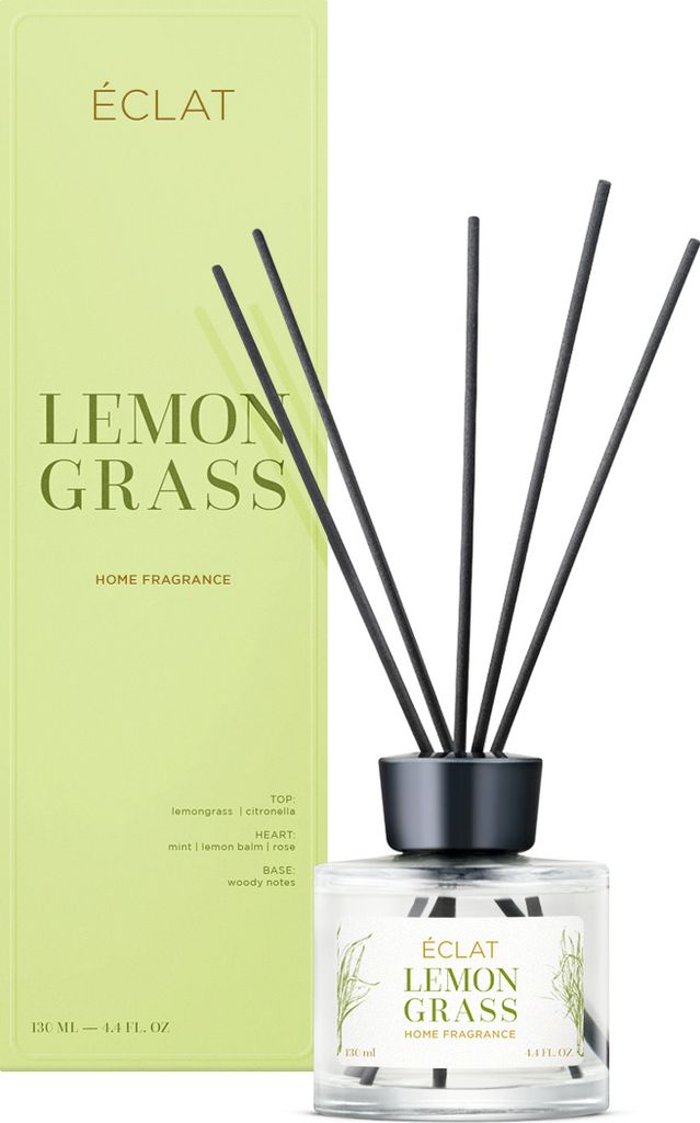 ÉCLAT Lemongrass Raumduft + Duftstäbchen, langanhaltender Lufterfrischer, 130ml