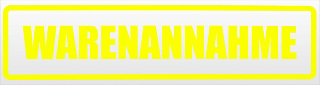 Kiwistar Warenannahme Magnetschild Schild magnetisch - 60cm Neongelb - Magnetfolie für Auto PKW Kfz