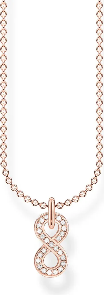 Bijou Cadeau Femme : Collier Infini en Argent Doré Rose pour Anniversaire