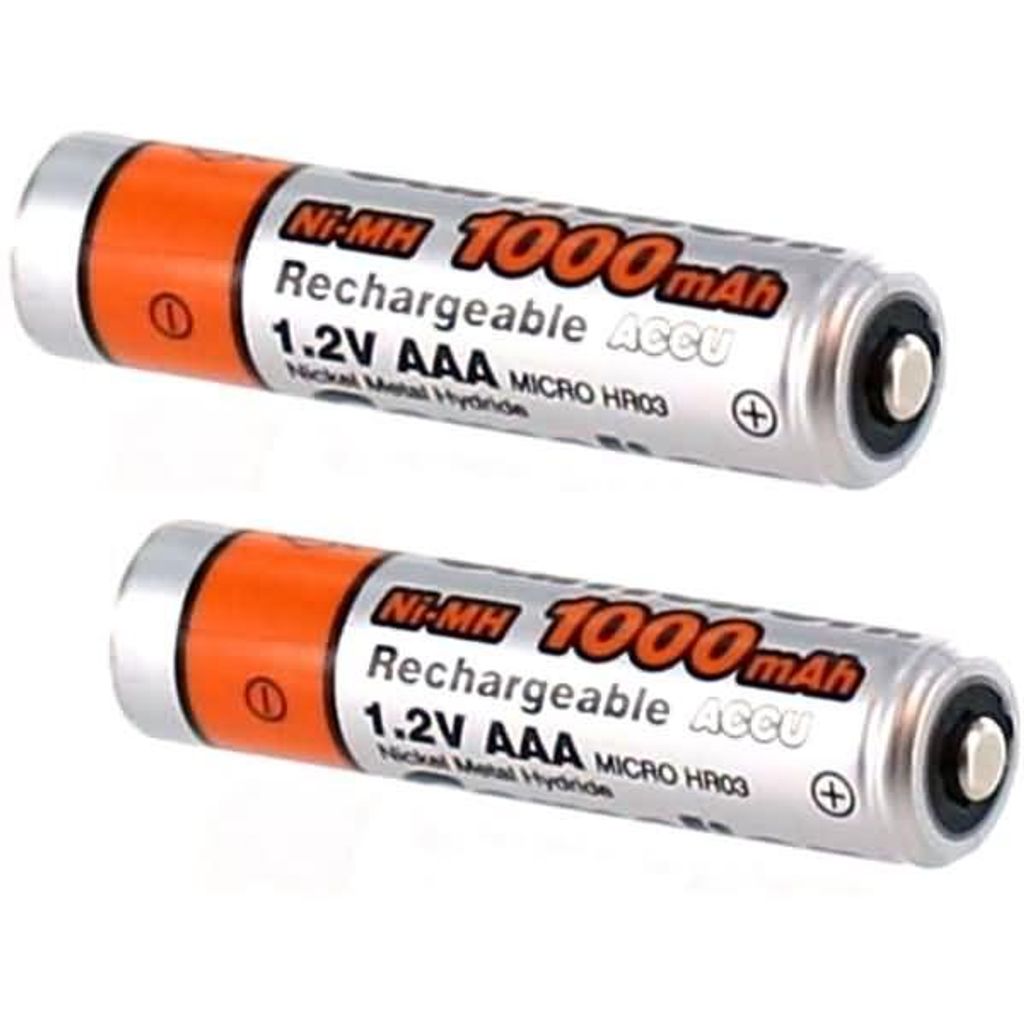 Akku für Yuasa Yuasa AAA Phone 800 NiMH 2,4 Volt 1000 mAh silberfarben.