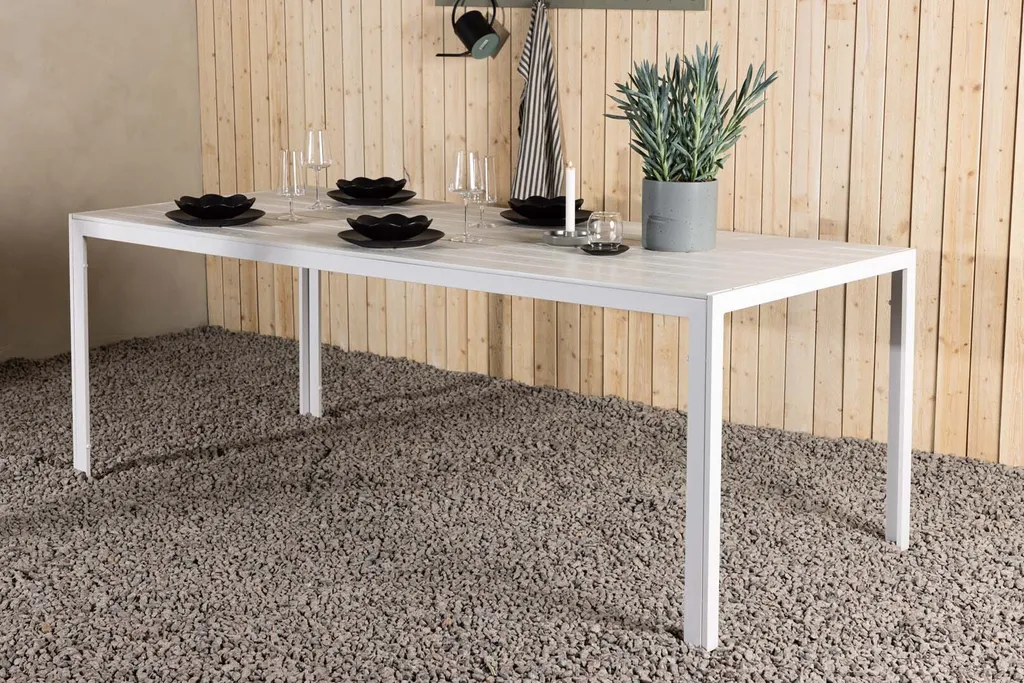 Table de jardin Break 90x205cm blanche idéale pour repas de famille - 2