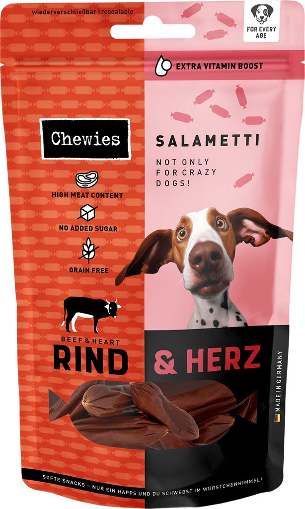 Chewies Salametti 200 g Hundesalami Hundewurst Hundesnack Hundeleckerli Leckerli Hund Salami Würstchen