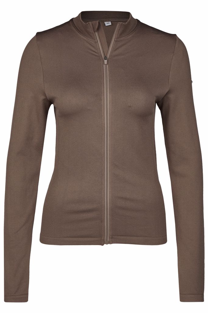 Eskadron Classic Sports Zip-Shirt SEAMLESS Größe - M Farbe - deeptaupe