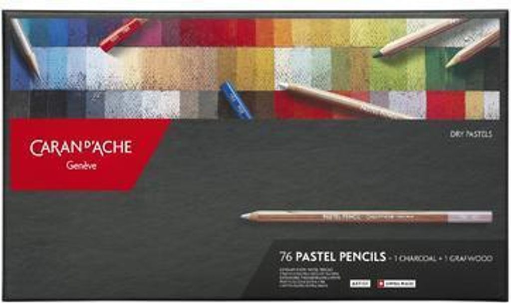 CARAN D`ACHE Etui 76 Farben PASTEL PENCILS