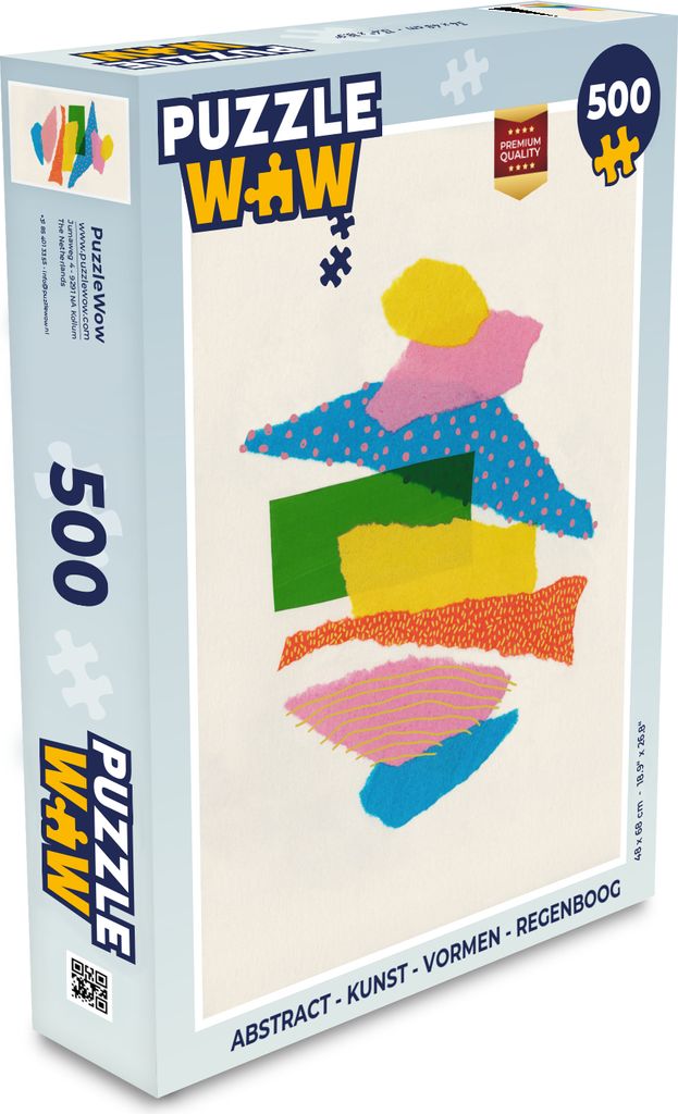 MuchoWow Puzzle 500 Teile Abstrakt - Kunst - Formen - Regenbogen - Denken - Spiel - Toy